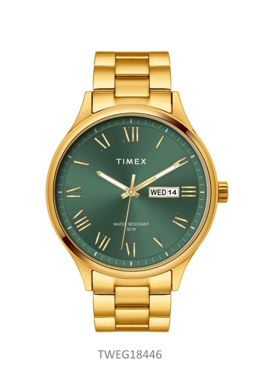 Timex Full Roman Green 43mm Dial  Astrological  Men's Watch TWEG18446