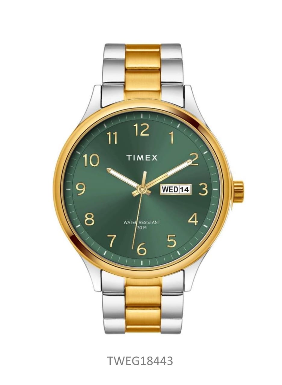 Timex Full Arabic Green 43mm Dial  Astrological  Men's Watch TWEG18443