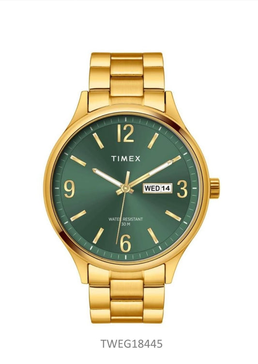 Timex Green Dial St Steel Bracelet  Astrological  Men's Watch TWEG18445