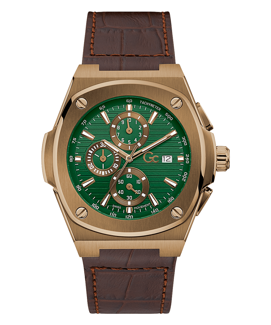 GC Quartz Chronograph Green Round Men's Y99011G9MF