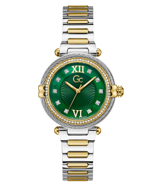 Gc Vogue Cable Women Green Round Dial Analog Watch Z52002L9MF