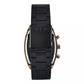 Black & Gold Rectangular Dial Chronograph Watch AM3992X1