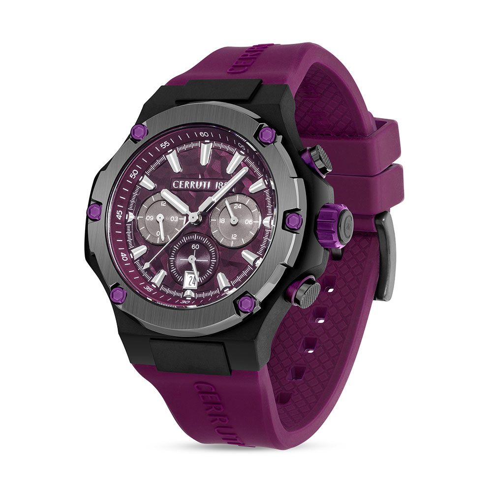 Cerruti Men Lucardo Round Purple Watches CECIWGQ2224305W