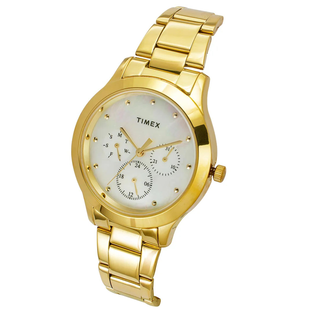 Women's Mother of Pearl Round Chronograph Stainless Steel Watch TW000Q818-EX