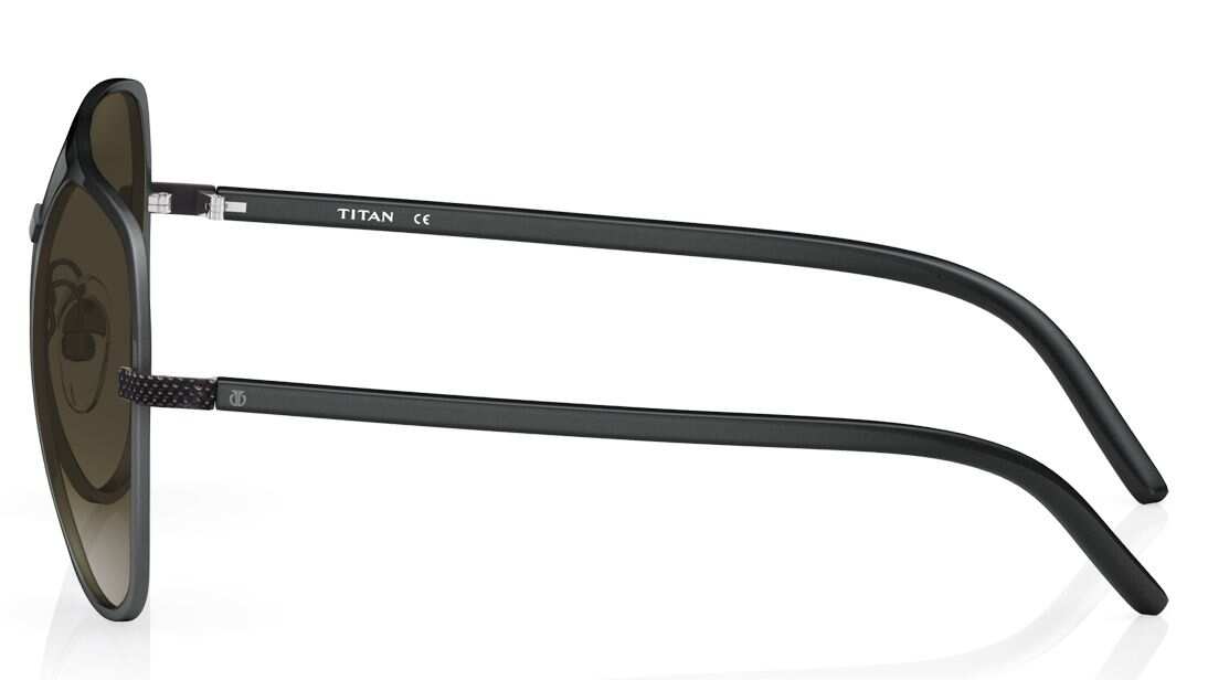 TITAN Grey Oval Men Sunglasses GC289BK2P