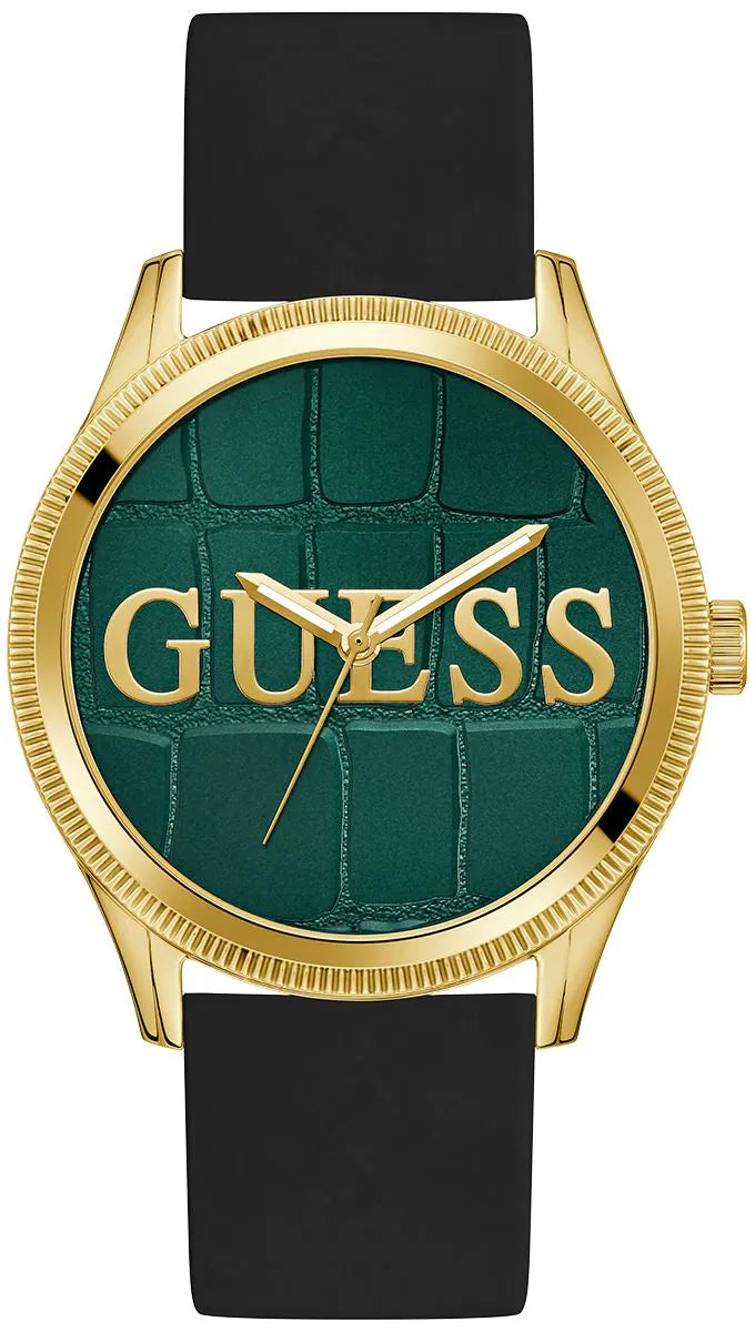 GUESS REPUTATION Mens Black GoldTone Analog Watch GW0887G2