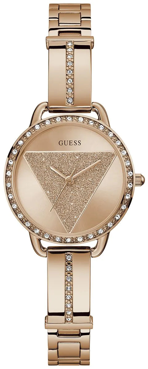 GUESS TRI BELLINI Ladies Rose Gold Tone Analog Watch GW0914L3