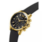 GUESS Mens Black Gold Tone Analog Watch GW0913G2