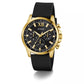 GUESS Mens Black Gold Tone Analog Watch GW0913G2