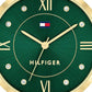 Tommy Hilfiger Quartz Analog Green Dial Golden Stainless Steel Strap Watch for Women th1782711