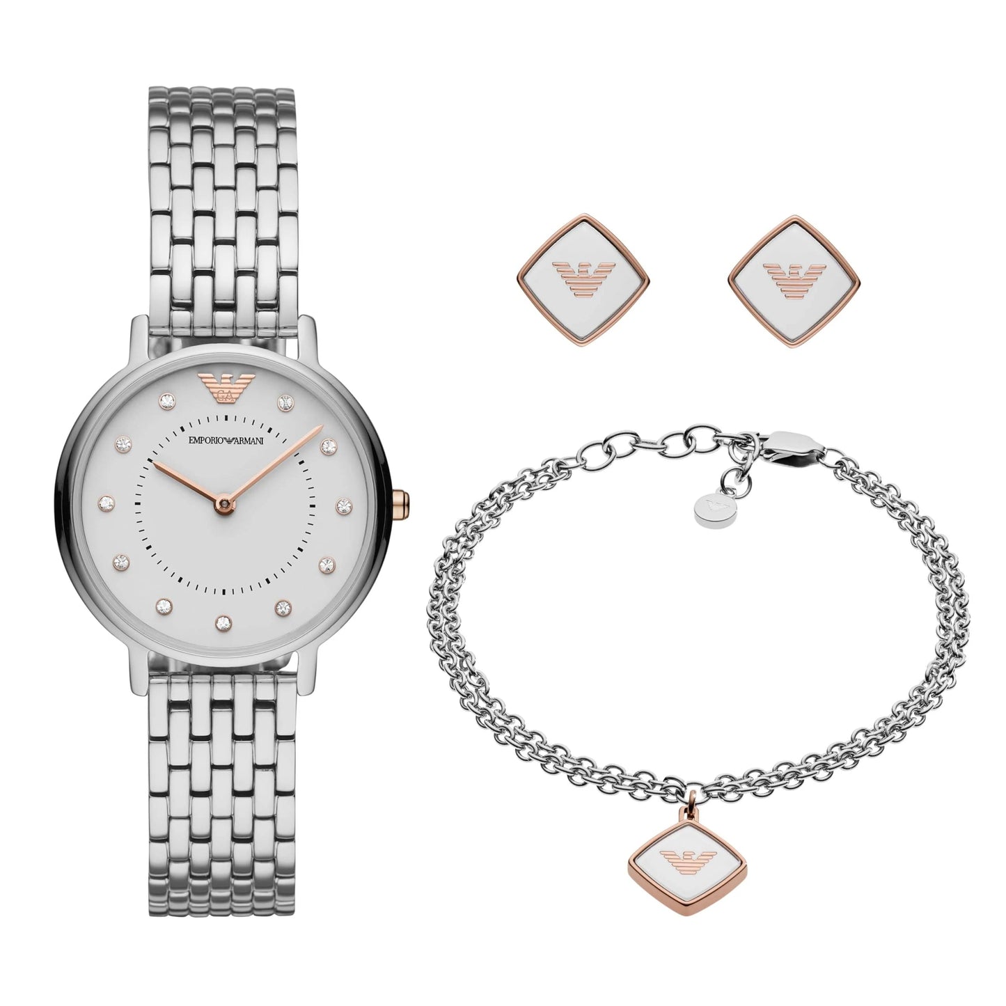 Emporio Armani Kappa White Dial Watch for Women AR80023