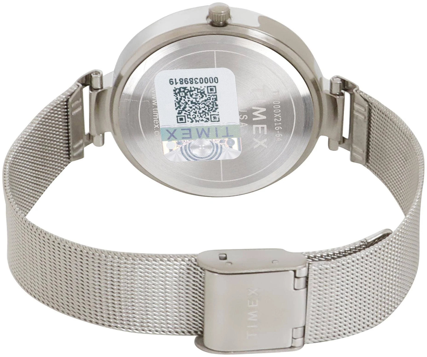 TIMEX FASHION WOMEN'S SILVER DIAL ROUND CASE 3 HANDS FUNCTION WATCH -TW000X216