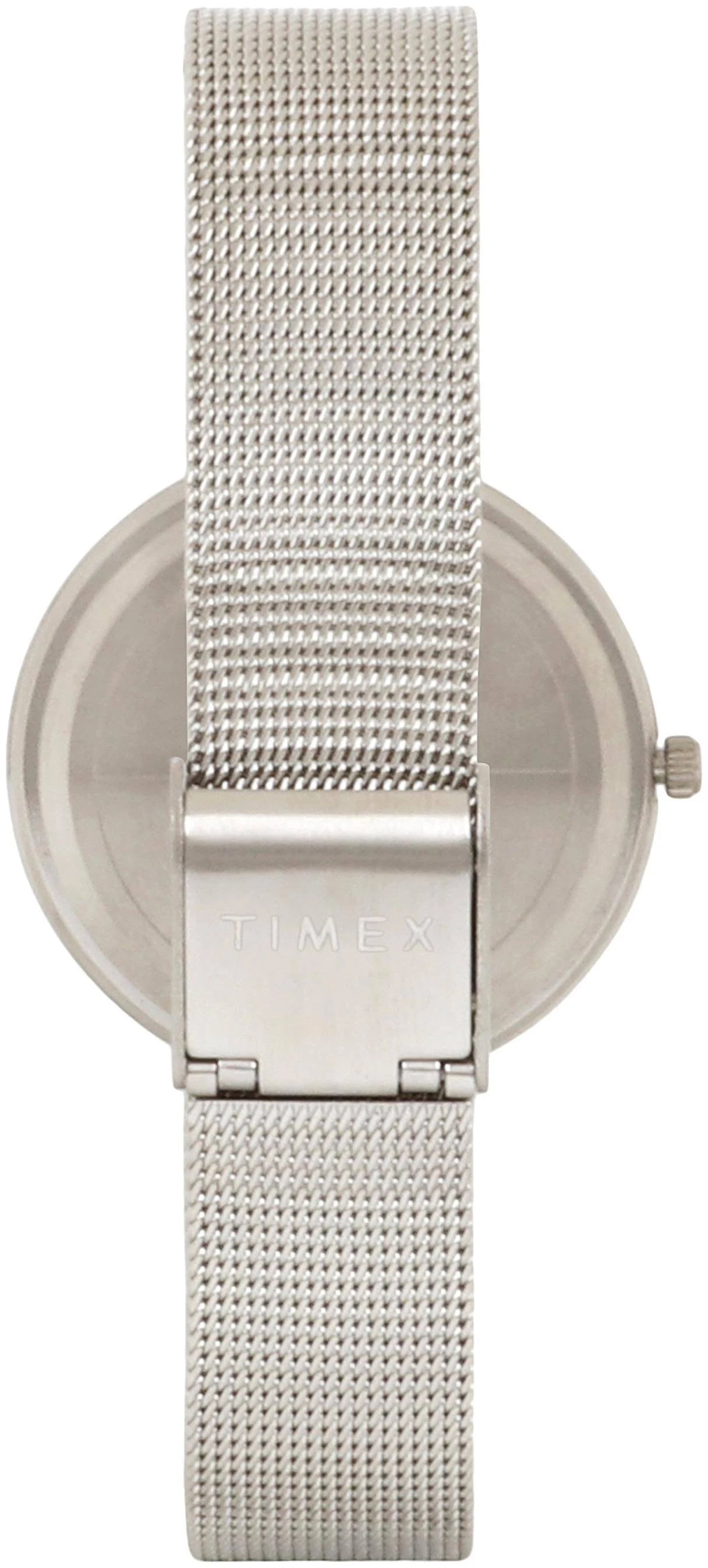 TIMEX FASHION WOMEN'S SILVER DIAL ROUND CASE 3 HANDS FUNCTION WATCH -TW000X216