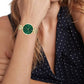 Tommy Hilfiger Quartz Analog Green Dial Golden Stainless Steel Strap Watch for Women th1782711