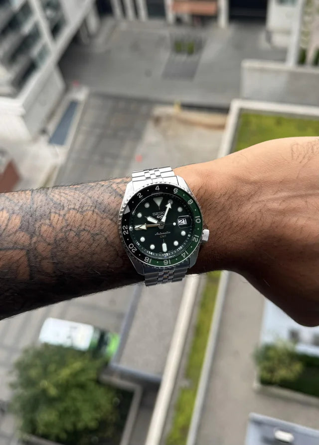 Seiko 5 Sports SKX GMT Bi-Colour Green - SSK035K1