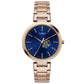 TIMEX FASHION WOMEN'S BLUE DIAL ROUND CASE 3 HANDS FUNCTION WATCH -TW000X229