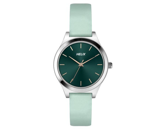 Helix Analog Green Dial Women Watch-TW049HL05