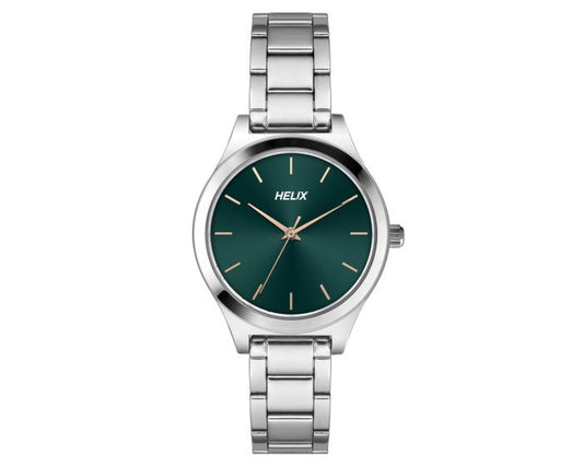 Helix Analog Green Dial Women Watch-TW049HL07