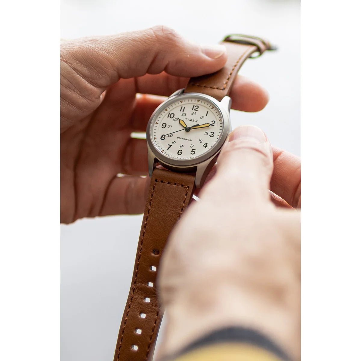 Timex Expedition North Field Post Mechanical 38mm Eco-Friendly Leather Strap Watch TW2V00600X6