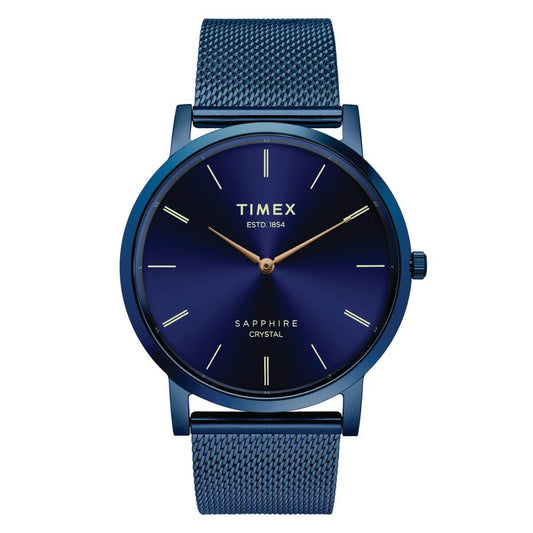 TIMEX EMPERA MEN'S BLUE DIAL ROUND CASE 2 HANDS FUNCTION WATCH -TWEG17414