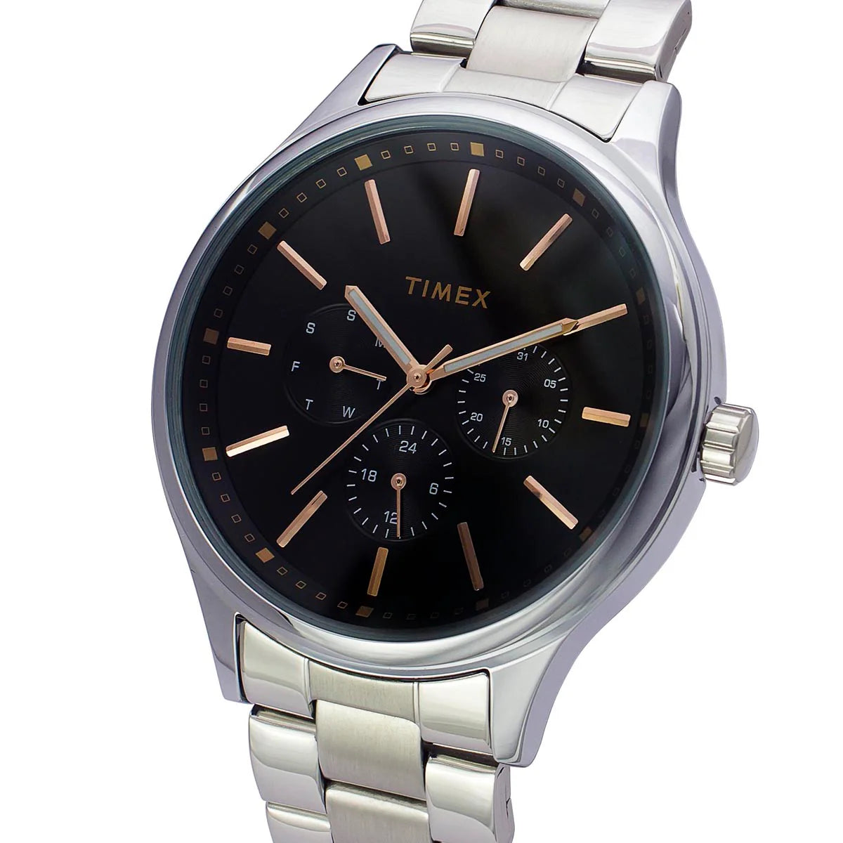 Timex Fashion Men's Black Dial Round Case Multifunction Function Watch -TWEG18408