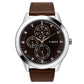 Timex Fashion Men's Brown Dial Round Case Multifunction Function Watch -TWEG18501