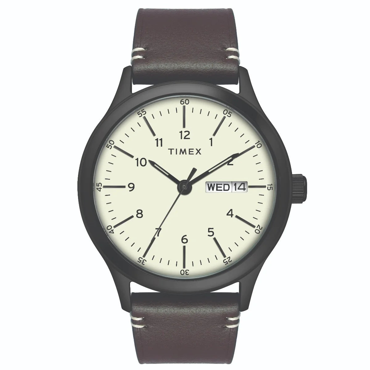 Timex Fashion Men's Beige Dial Round Case Day Date Function Watch -TWEG19702