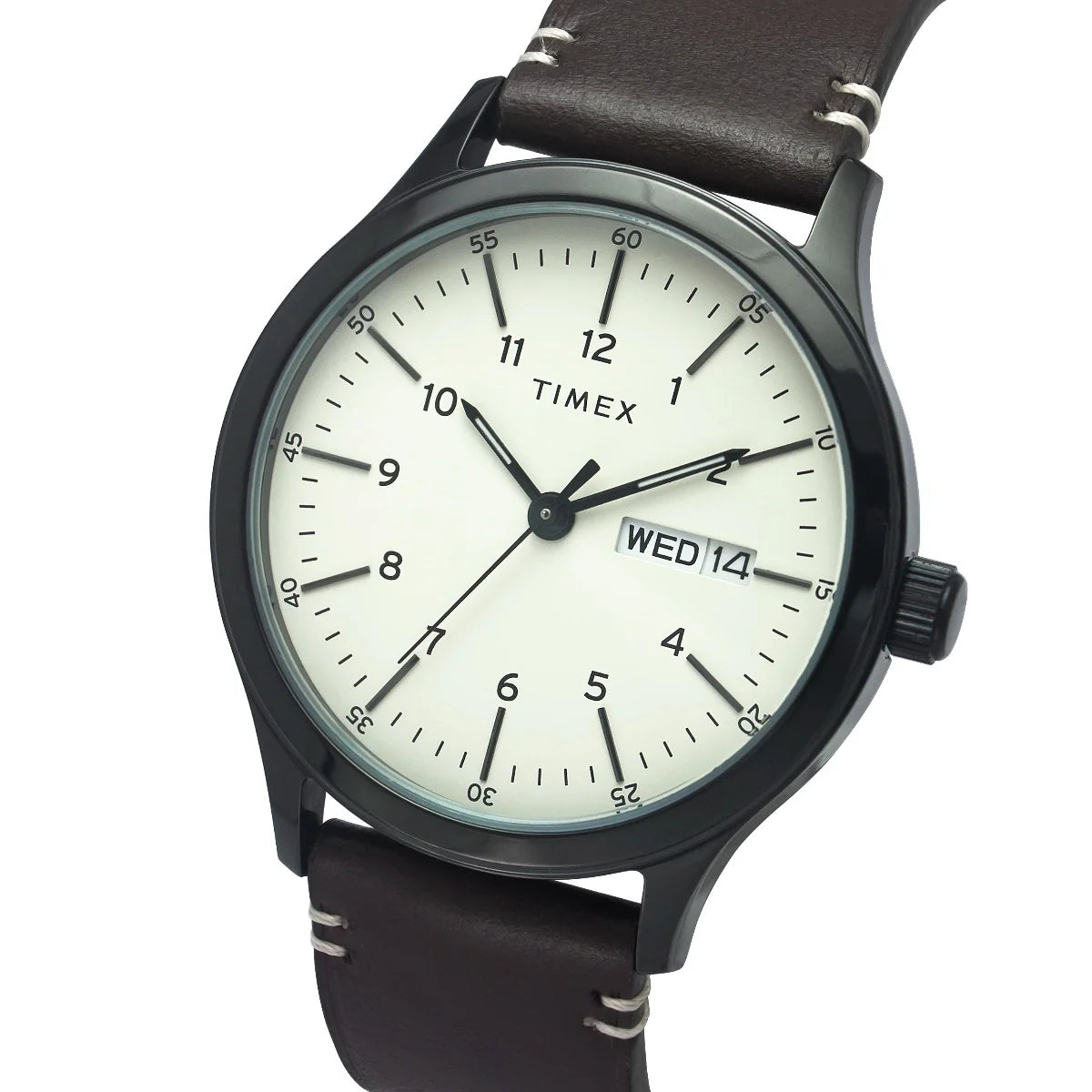 Timex Fashion Men's Beige Dial Round Case Day Date Function Watch -TWEG19702