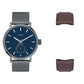 TIMEX FASHION MEN'S BLUE DIAL ROUND CASE DATE FUNCTION WATCH -TWEG20003