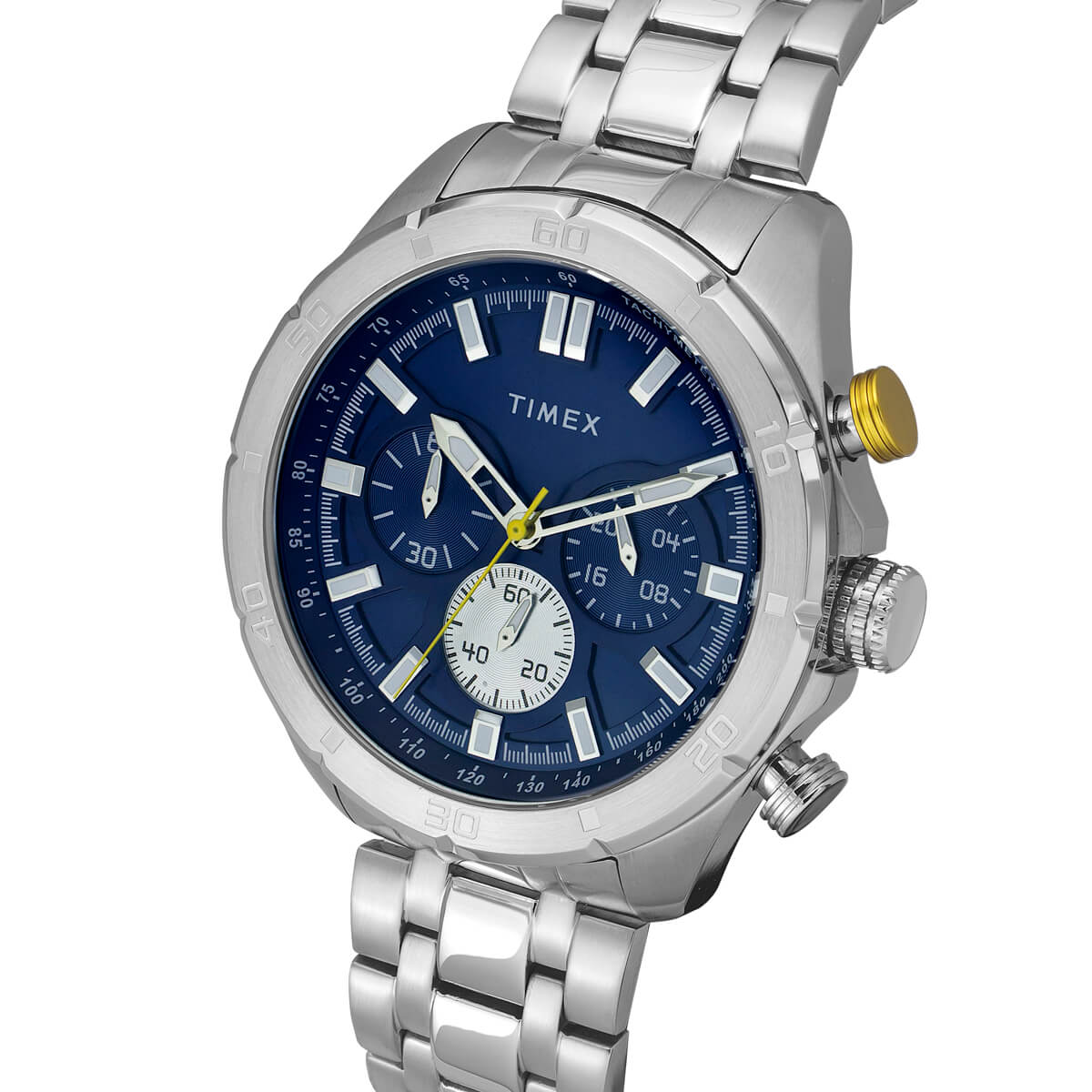 Timex E Class Men's Blue Dial Round Case Chronograph Function Watch -TWEG20302