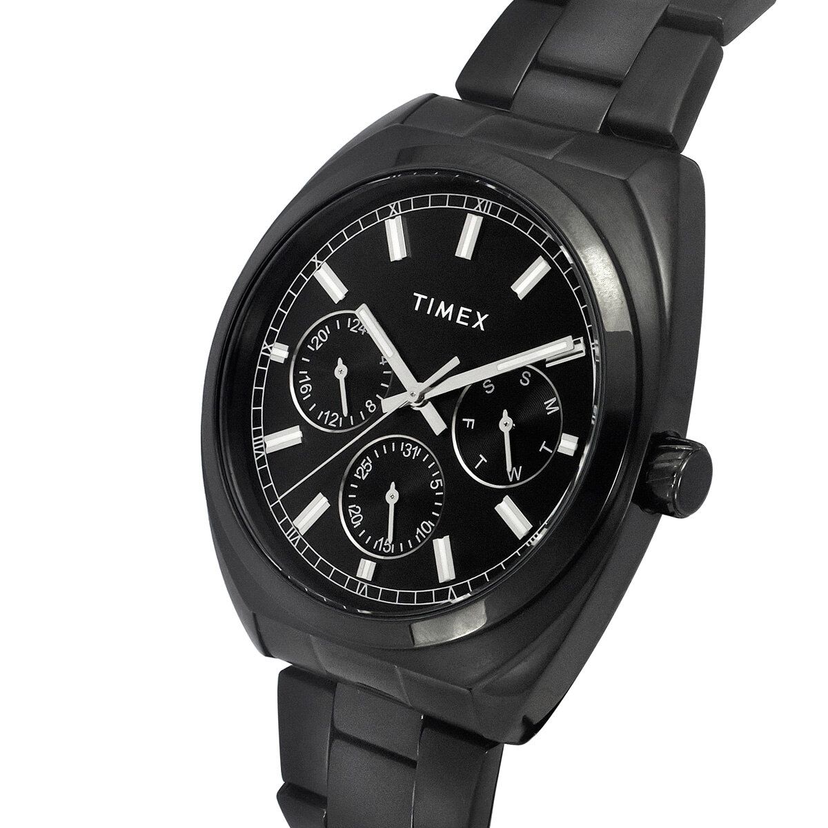 TIMEX E-CLASS PREMIUM-SPORT COLLECTION MULTIFUNCTION MEN ANALOG BLACK DIAL COLOURED QUARTZ WATCH, ROUND DIAL WITH 42 MM CASE WIDTH - TWEG22303