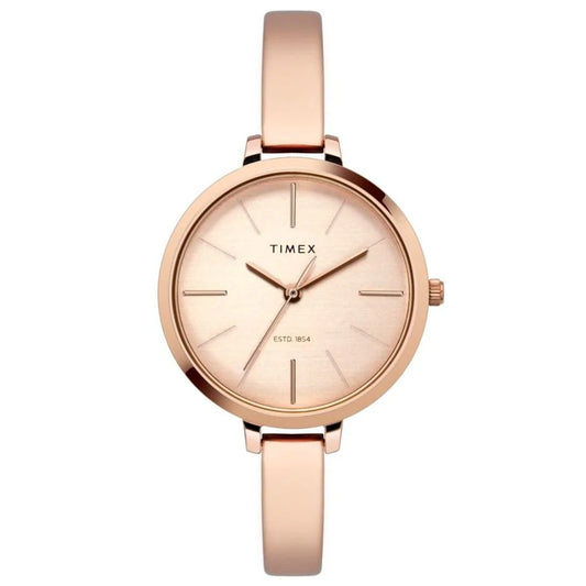 TIMEX ANALOG BEIGE DIAL WOMEN'S WATCH-TWEL12803