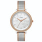 TIMEX FASHION WOMEN'S SILVER DIAL ROUND CASE 3 HANDS FUNCTION WATCH -TWEL14703