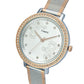 TIMEX FASHION WOMEN'S SILVER DIAL ROUND CASE 3 HANDS FUNCTION WATCH -TWEL14703