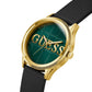 GUESS REPUTATION Mens Black GoldTone Analog Watch GW0887G2