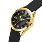 GUESS Mens Black Gold Tone Analog Watch GW0894G2