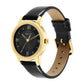 Classic Gold Black Dial Metal Strap Watch NR8178YL01