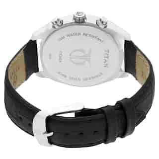 Titan On Trend Silver Dial Leather Strap Watch NP1733KL02 (DG352)