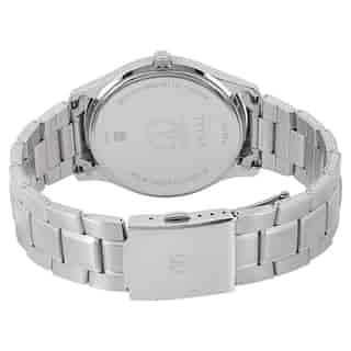 Titan Workwear Watch with White Dial & Stainless Steel Strap NP1767SM01 (DH327)