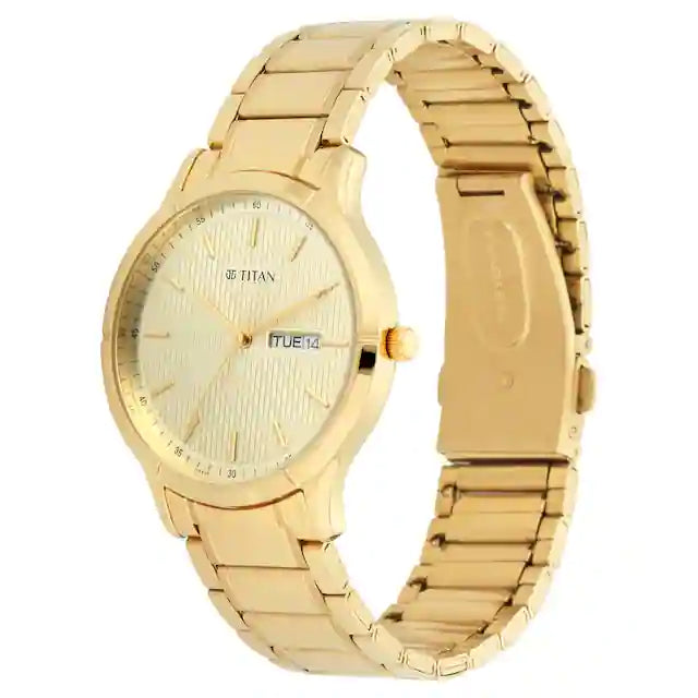 Lagan - Yellow Dial Metal Strap 1775YM02 (DK537)