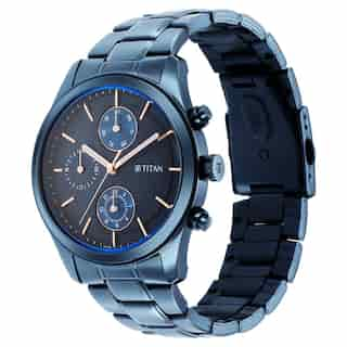 Neo Splash Blue Dial Stainless Steel Strap Watch  1805QM01 (DM124)