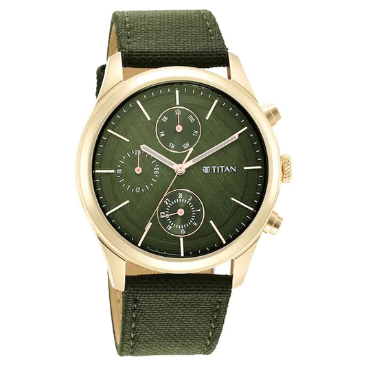 Neo Splash Green Dial Fabric Strap Watch 1805WP01