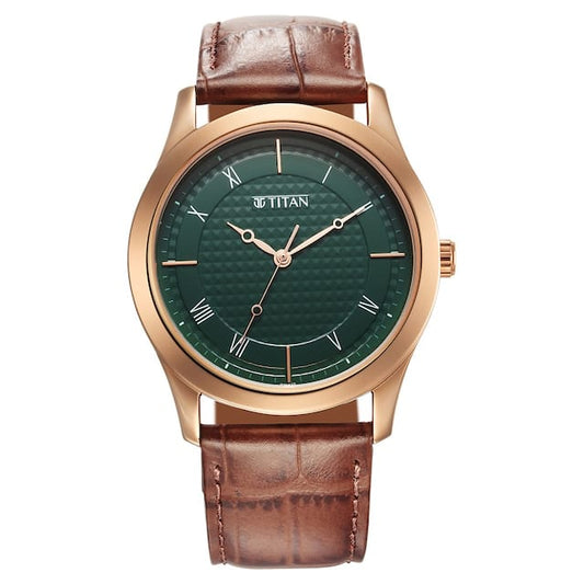 Titan Karishma Green Dial Watch for Men 1823WL02 / NS1823WL02