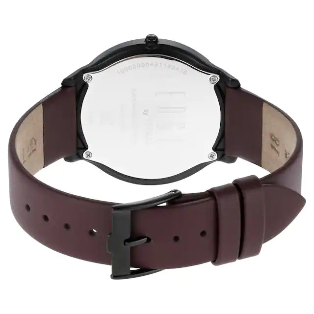 TITAN Edge Baseline Watch with Black Dial & Brown Leather Strap NQ1843NL01