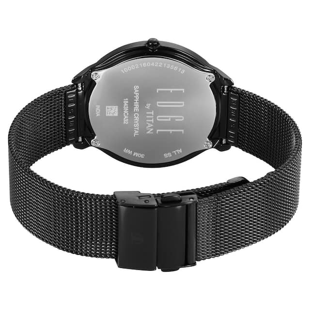 Edge Baseline Black Dial Stainless Steel Strap Watch 1843NM02  (DK553)