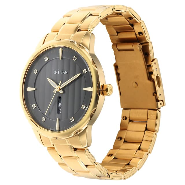 Golden colour watch discount titan