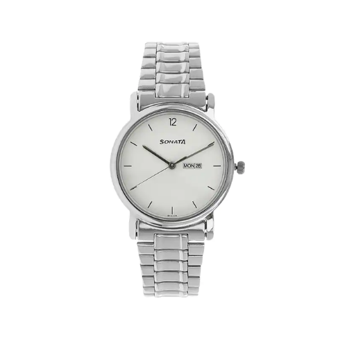 White Dial Silver Stainless Steel Strap Watch NR1013SM06