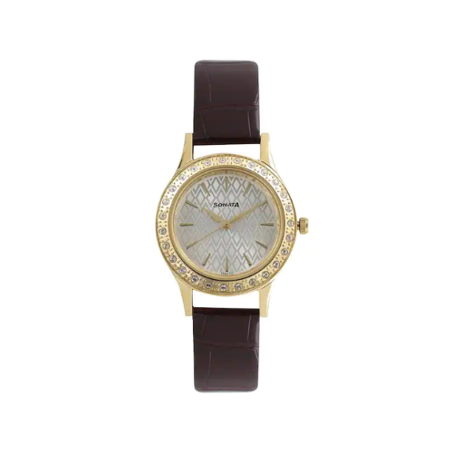 Stardust Silver Dial Leather Strap 8123YL04 (SDH270)