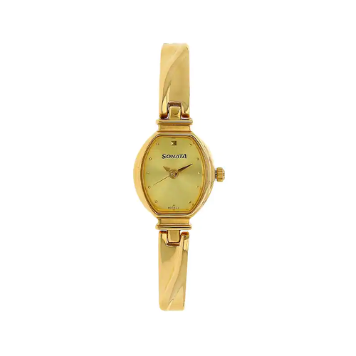 Champagne Dial Golden Metal Strap Watch NR8111YM01