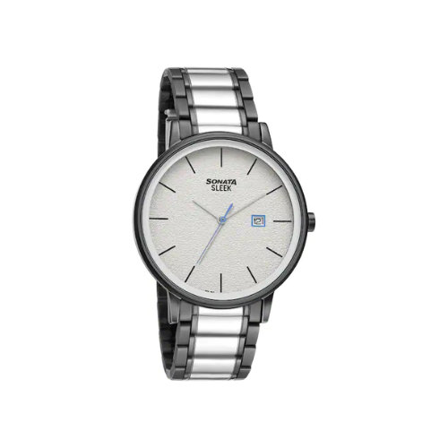 Sleek White Dial Analog Watch 7131KM02